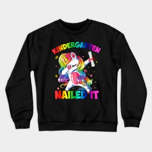 Dabbing Girl Unicorn Kindergarten Nailed It 2019 Graduation Crewneck Sweatshirt